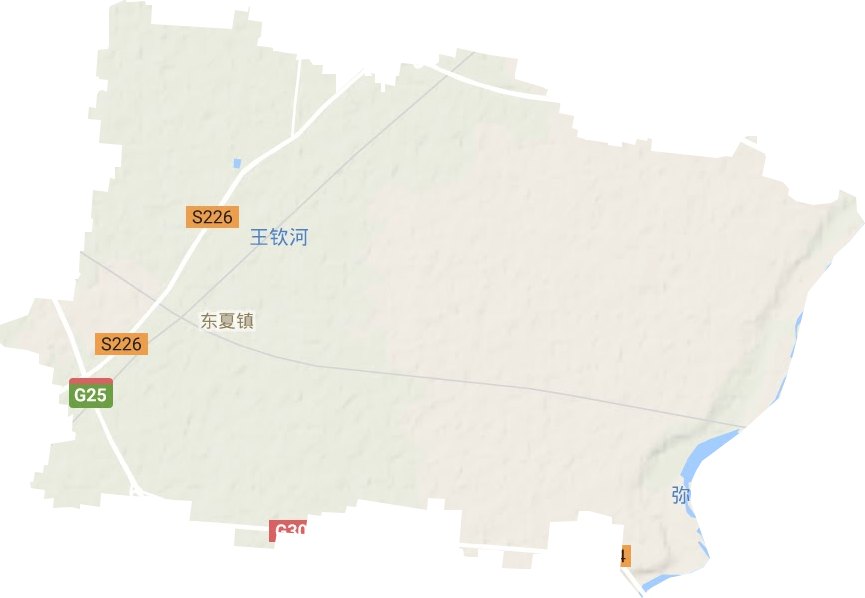 东夏镇地形图