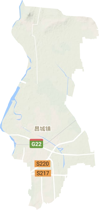 昌城镇地形图
