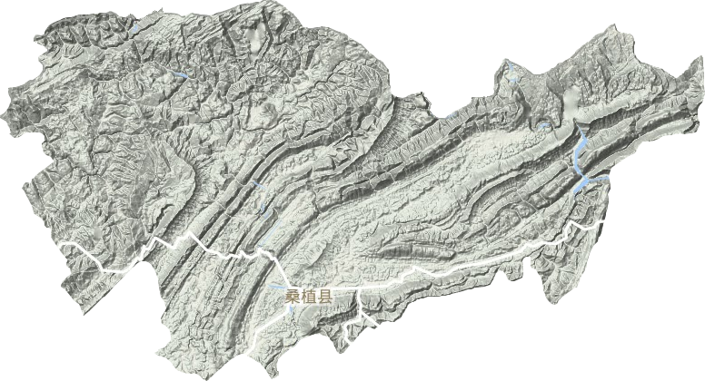 桑植县地形图