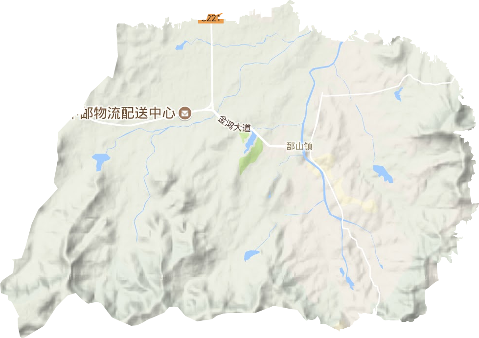 吾山镇地形图