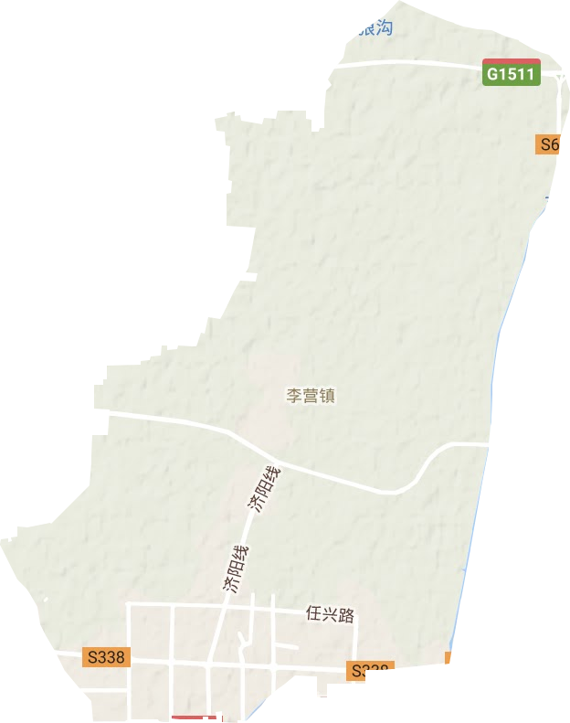 李营街道地形图