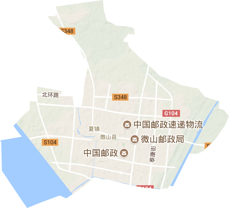 夏镇街道地形图