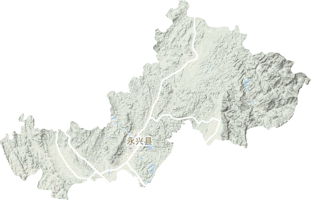 永兴县地形图