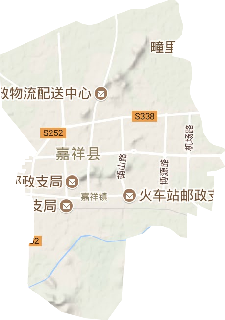 嘉祥镇街道地形图