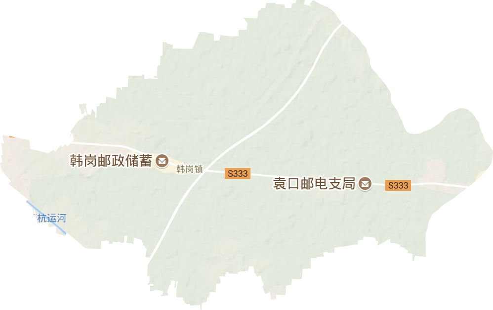 韩岗镇地形图