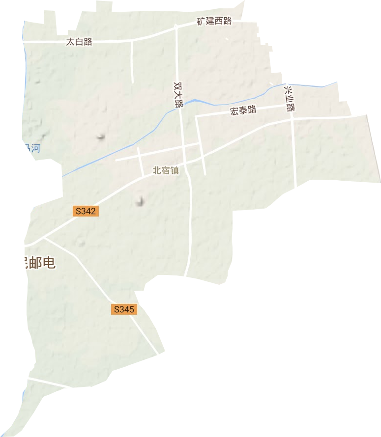 北宿镇地形图