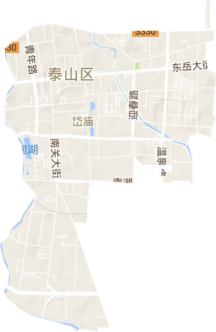 岱庙街道地形图