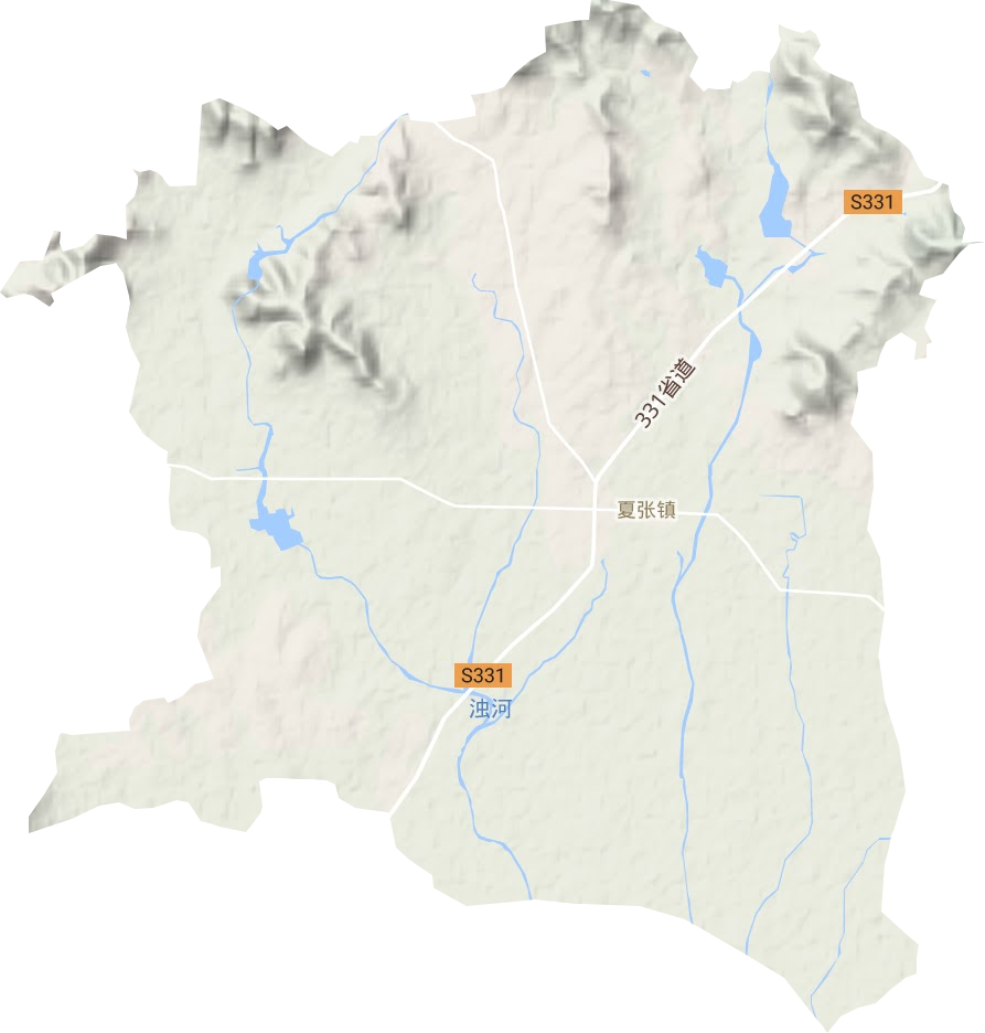 夏张镇地形图