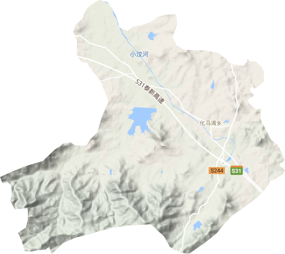 化马湾乡地形图