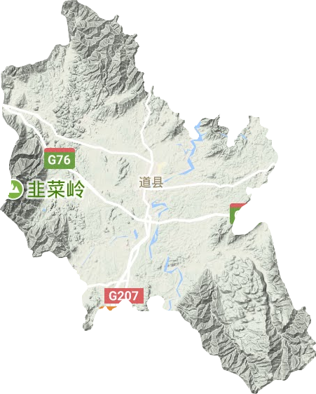 道县地形图