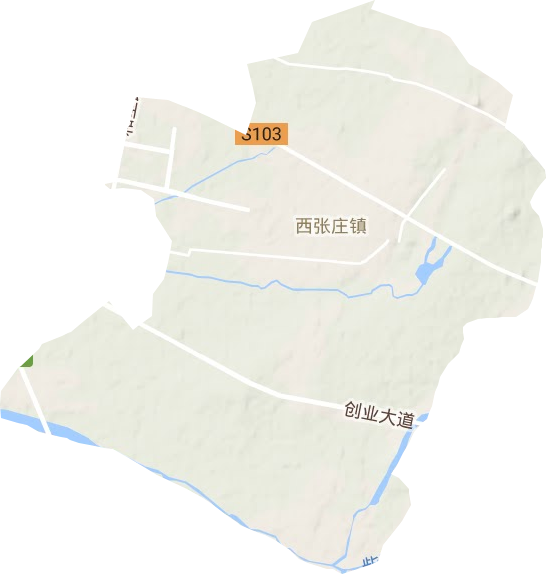 西张庄镇地形图