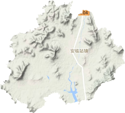安临站镇地形图