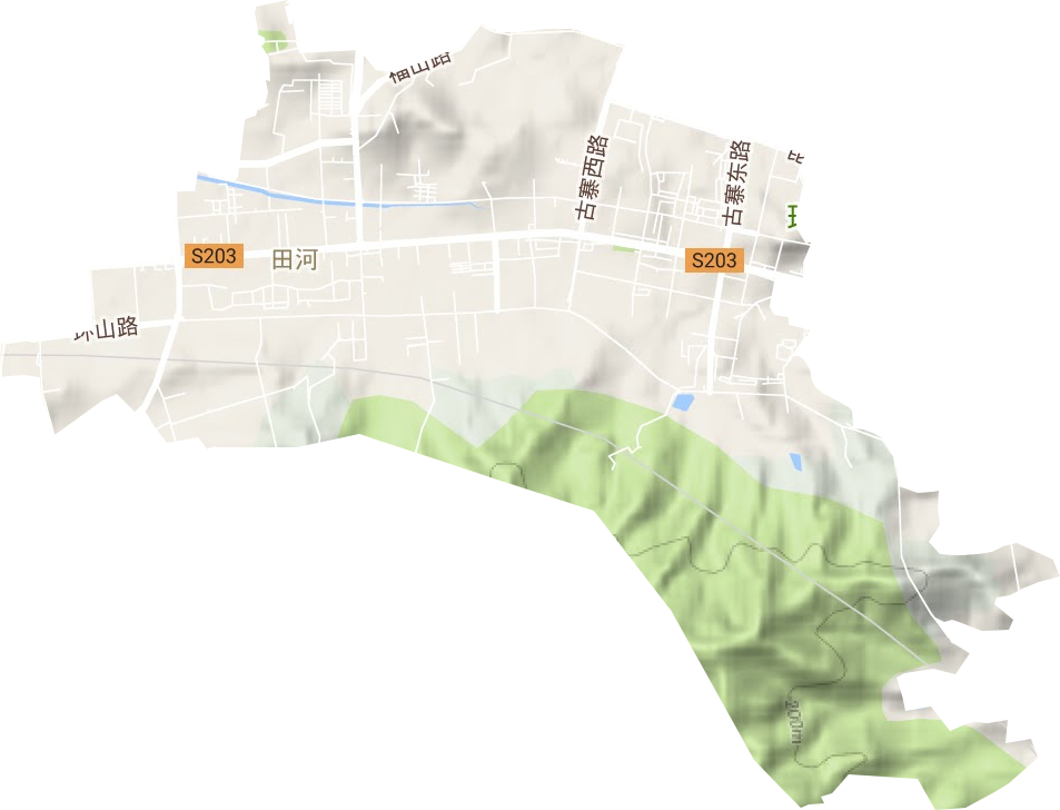 田和街道地形图