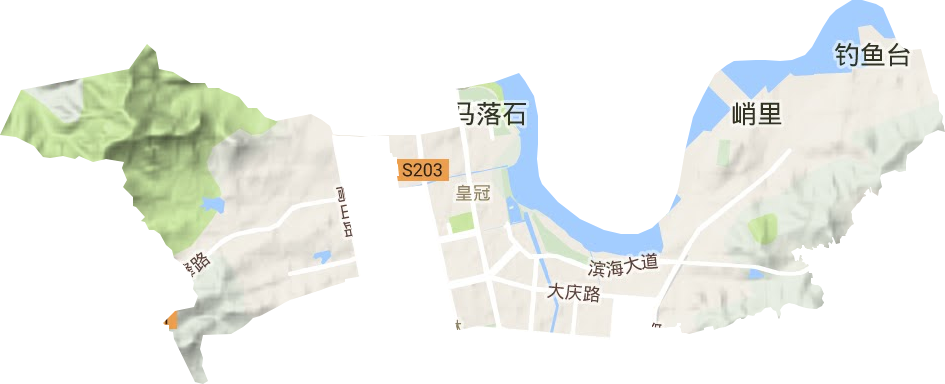 皇冠街道地形图