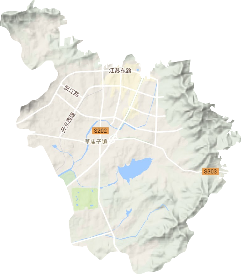 草庙子镇地形图