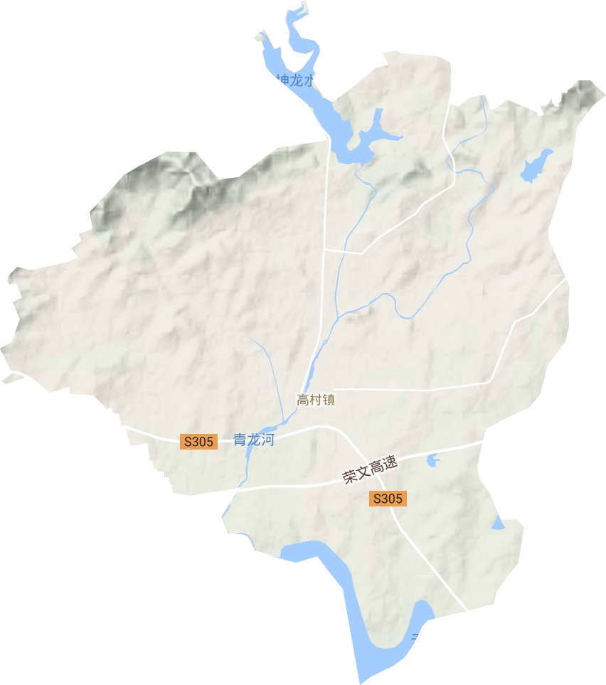 高村镇地形图
