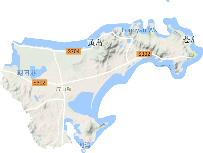 成山镇地形图