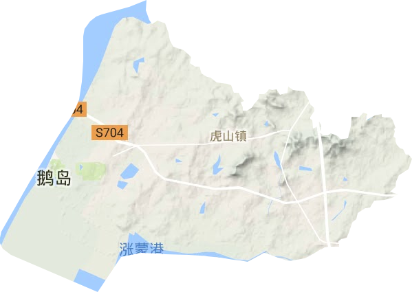 虎山镇地形图