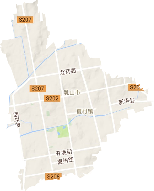 城区街道地形图