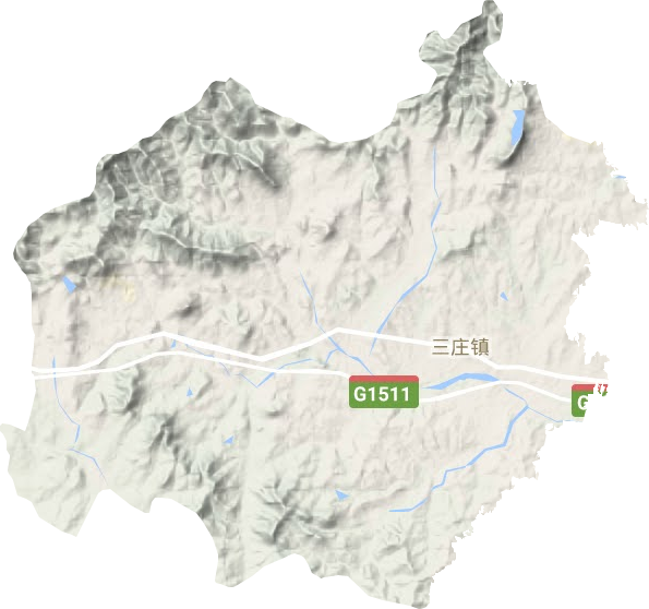 三庄镇地形图