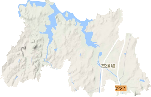 高泽镇地形图