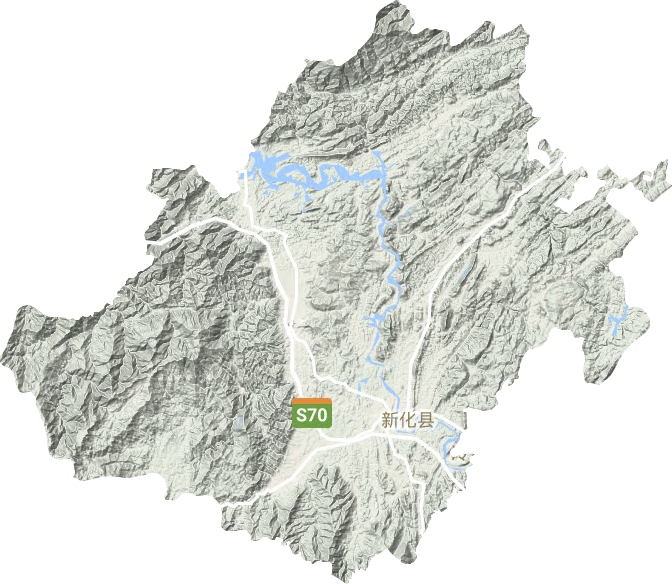新化县地形图