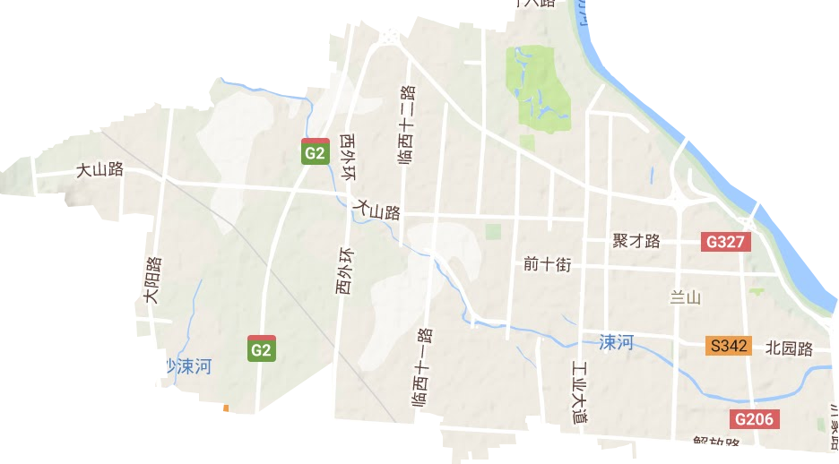 兰山街道地形图