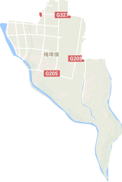 梅埠街道地形图