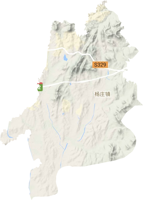 杨庄镇地形图