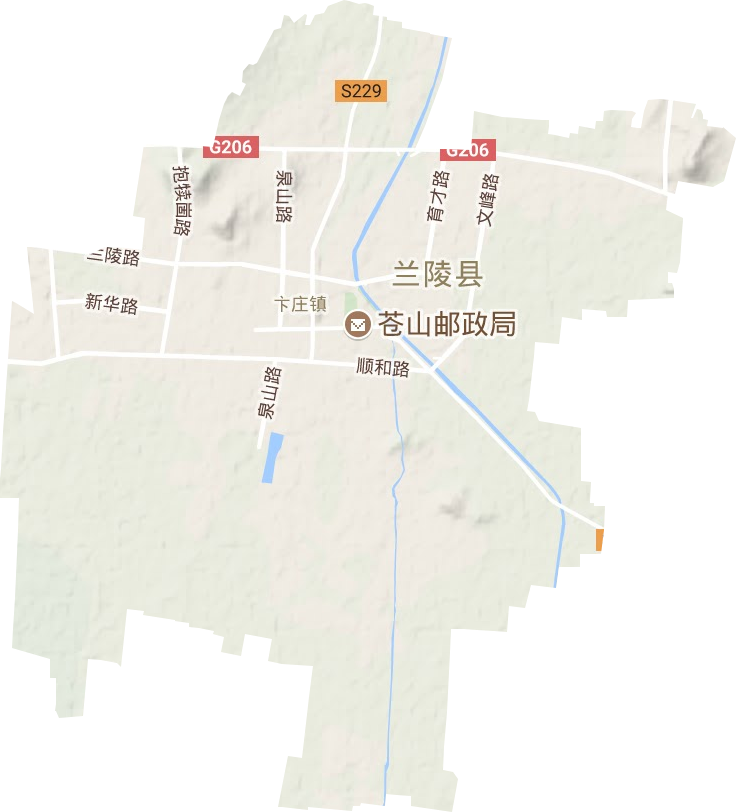 卞庄街道地形图