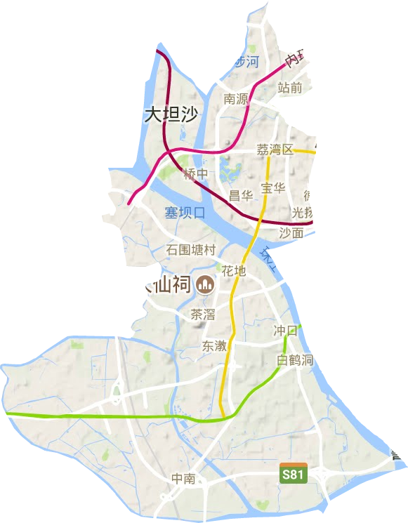 荔湾区地形图