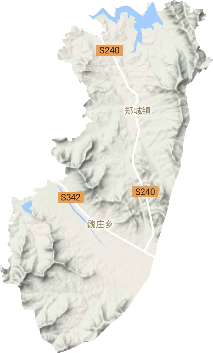 郑城镇地形图