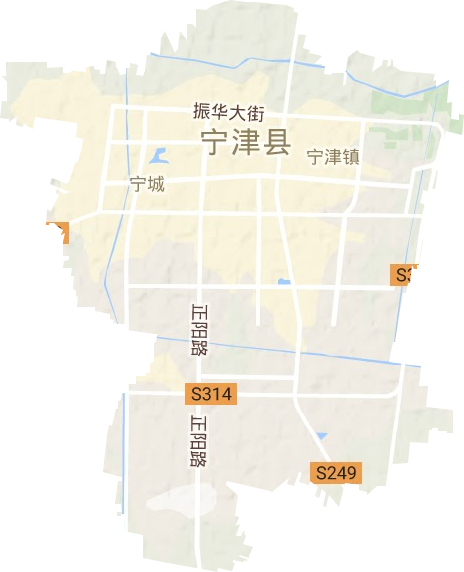 宁城街道地形图