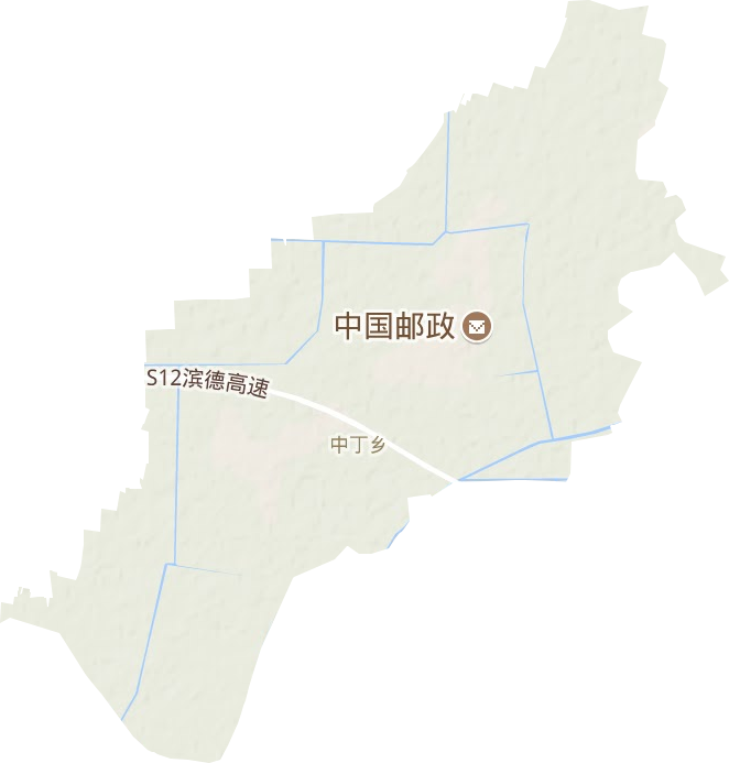 中丁乡地形图
