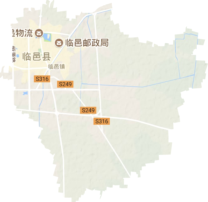 邢侗街道地形图