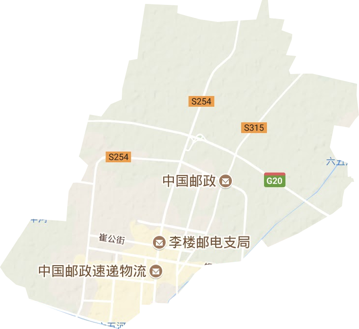 北城街道地形图