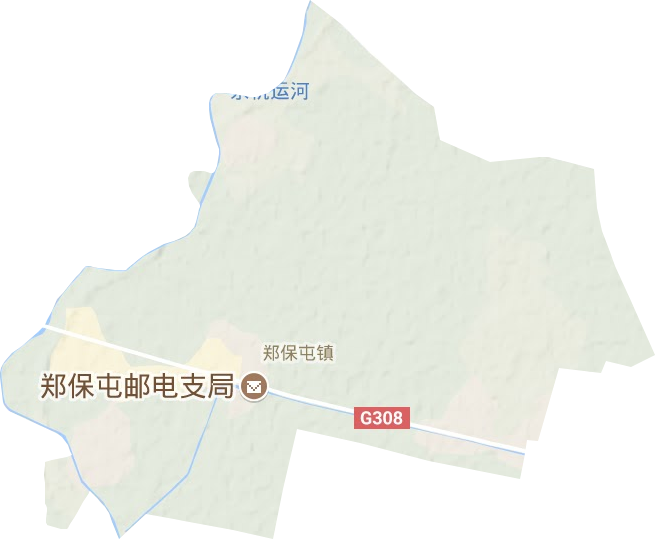 郑保屯镇地形图