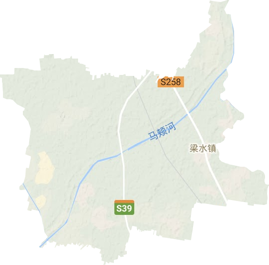 梁水镇地形图
