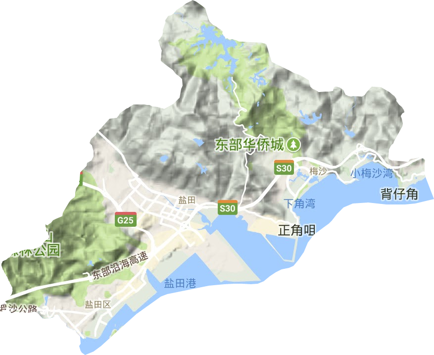 盐田区地形图