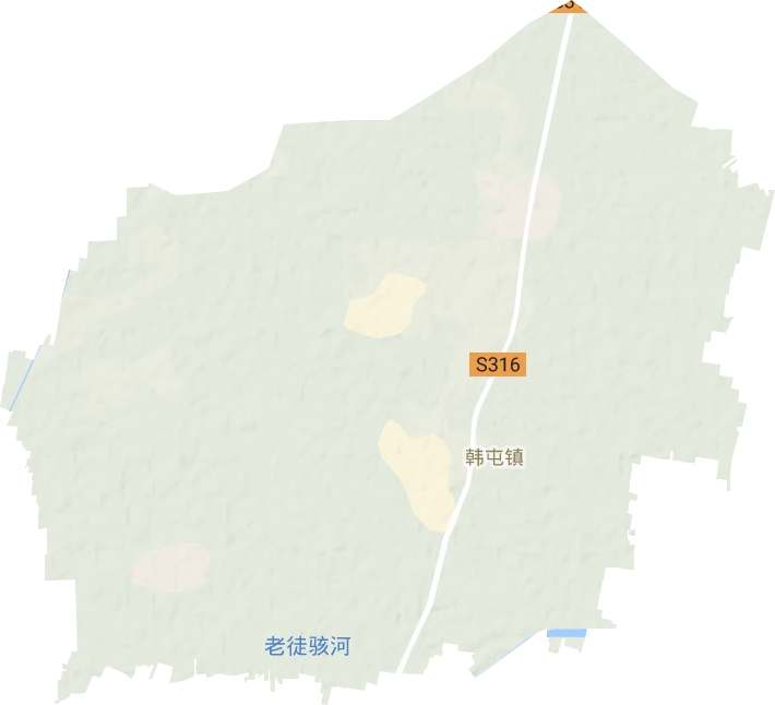 韩屯镇地形图