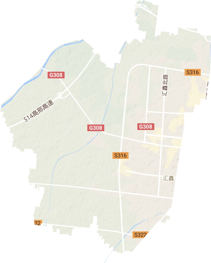 汇鑫街道地形图