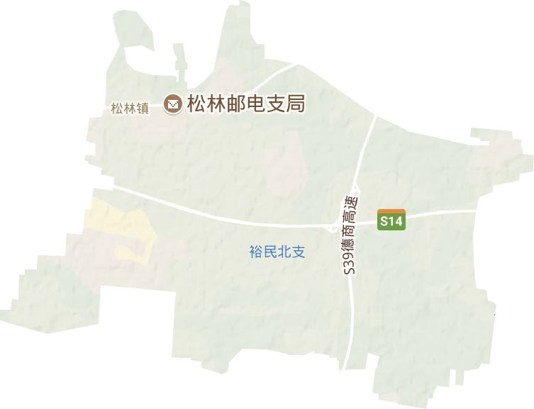 松林镇地形图