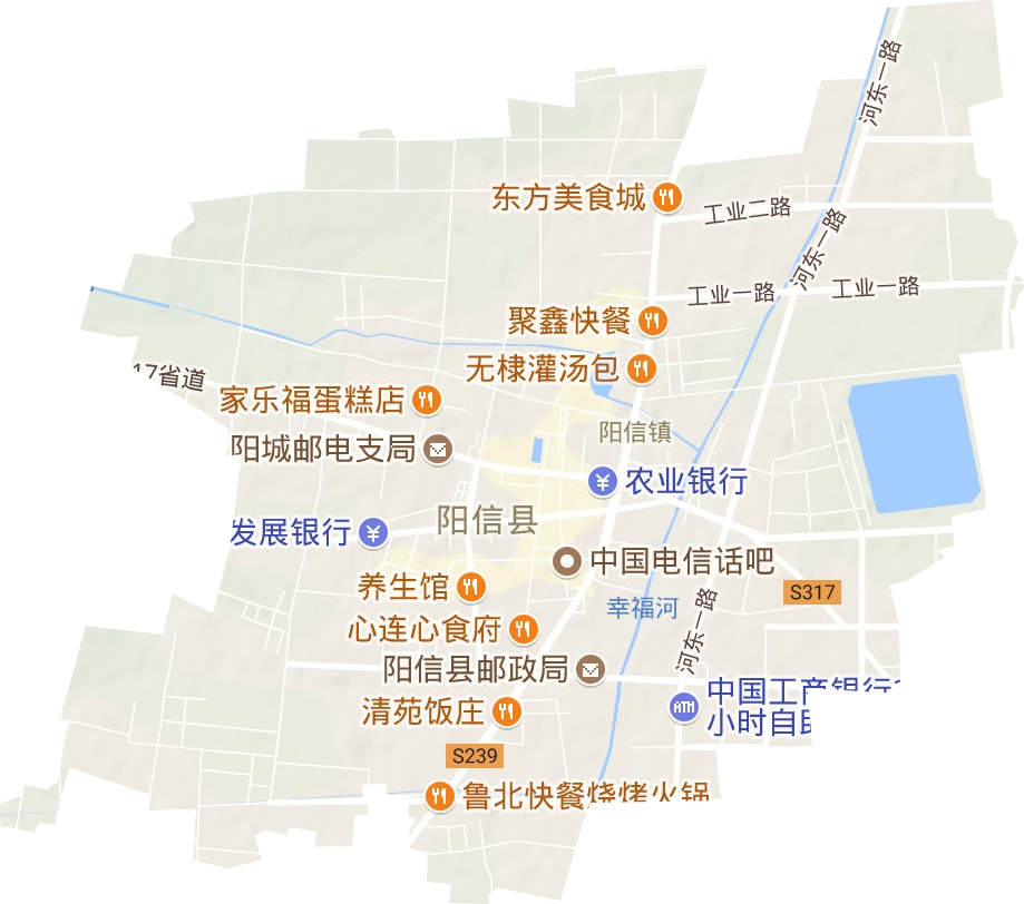 信城街道地形图