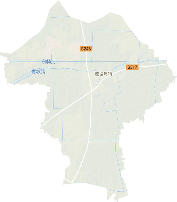 流坡坞镇地形图