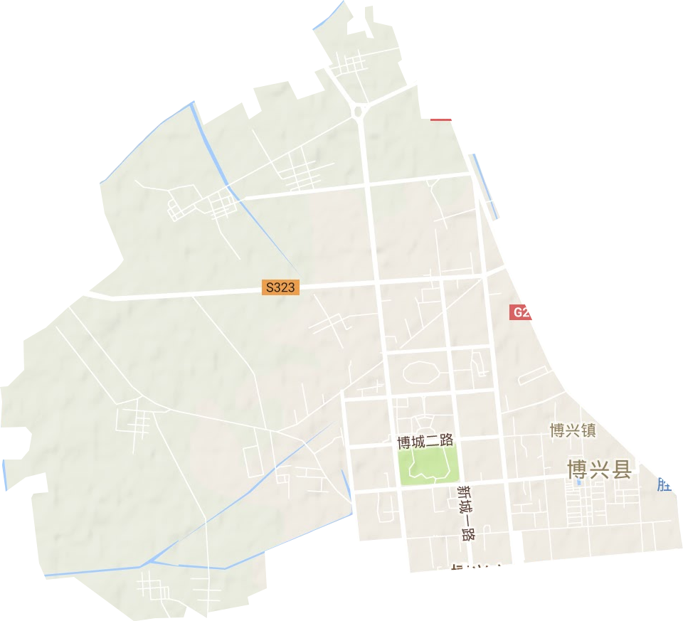 博昌街道地形图