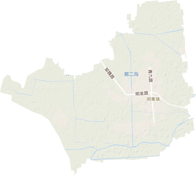 明集镇地形图