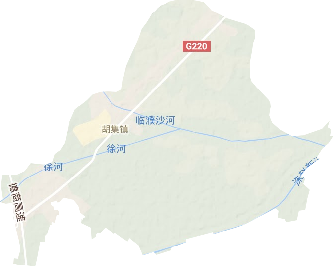 胡集镇地形图