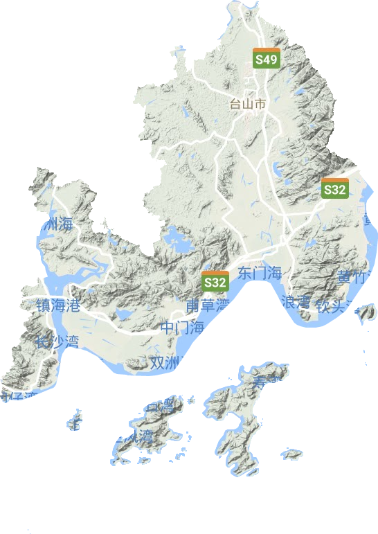台山市地形图