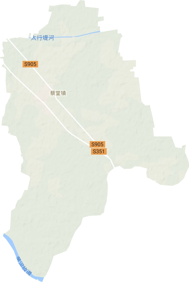 蔡堂镇地形图