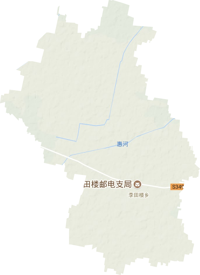 李田楼镇地形图
